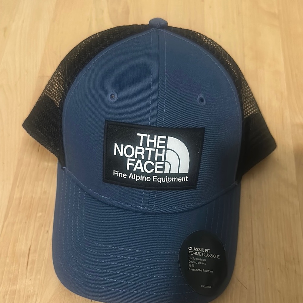 The North Face Blue and Black Cap